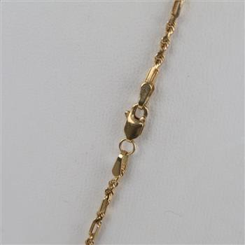 14kt Gold Fancy Rope Chain Necklace