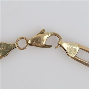 14kt Gold Figaro Chain Bracelet