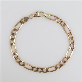 14kt Gold Figaro Chain Bracelet