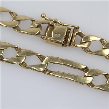14kt Gold Figaro Chain Bracelet