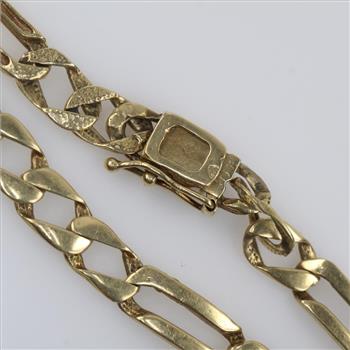 14kt Gold Figaro Chain Bracelet