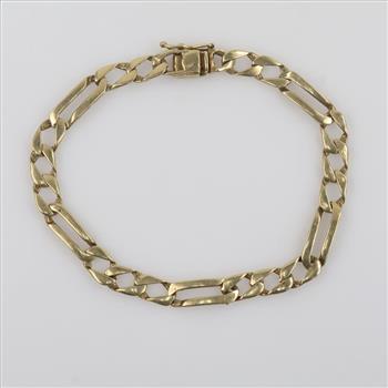 14kt Gold Figaro Chain Bracelet