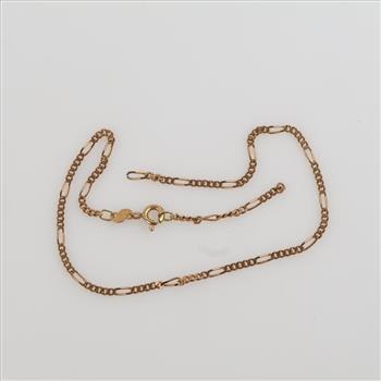 14kt Gold Figaro Chain Link Bracelet