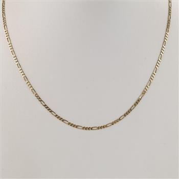 14kt Gold Figaro Chain Link Necklace
