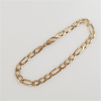 14kt Gold Figaro Chain Link Necklace
