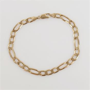 14kt Gold Figaro Chain Link Necklace