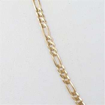 14kt Gold Figaro Chain Link Necklace