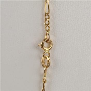 14kt Gold Figaro Chain Link Necklace