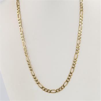 14kt Gold Figaro Chain Link Necklace