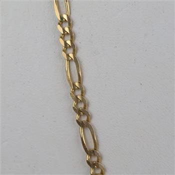 14kt Gold Figaro Chain Link Necklace