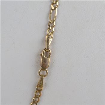 14kt Gold Figaro Chain Link Necklace
