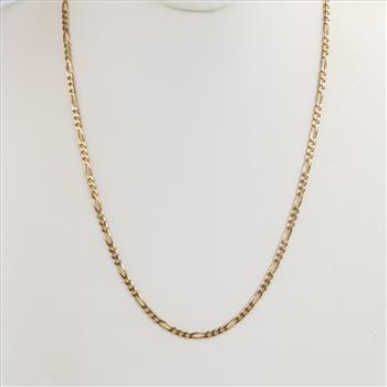 14kt Gold Figaro Chain Link Necklace
