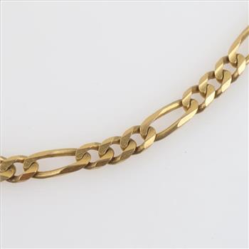 14kt Gold Figaro Chain Link Necklace