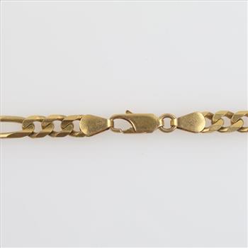 14kt Gold Figaro Chain Link Necklace