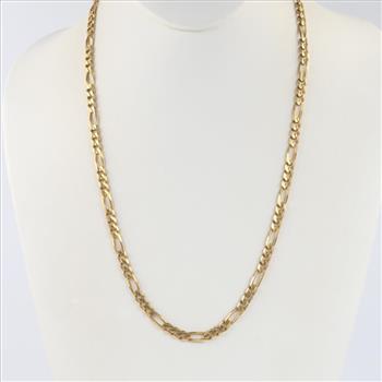 14kt Gold Figaro Chain Link Necklace