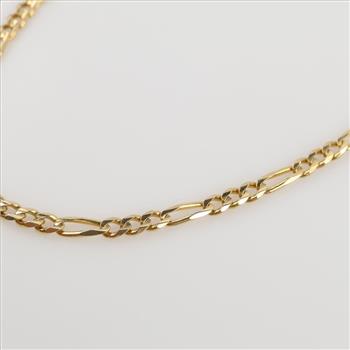 14kt Gold Figaro Chain Link Necklace
