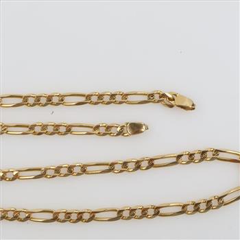 14kt Gold Figaro Chain Link Necklace