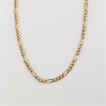 14kt Gold Figaro Chain Link Necklace
