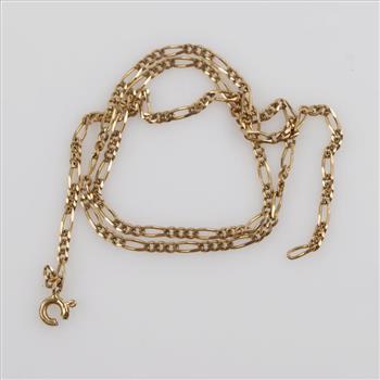 14kt Gold Figaro Chain Necklace