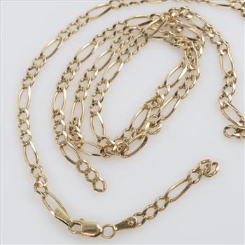 14kt Gold Figaro Chain Necklace