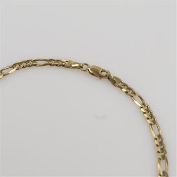 14kt Gold Figaro Link Anklet