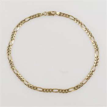 14kt Gold Figaro Link Anklet