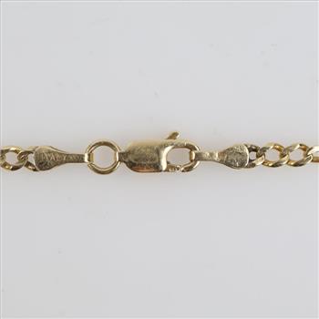 14kt Gold Figaro Link Name Plate Bracelet