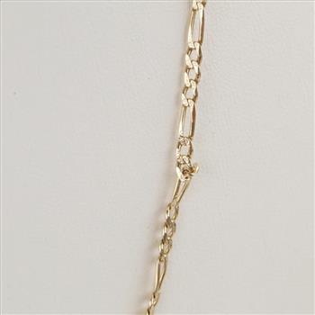 14kt Gold Figaro Link Necklace