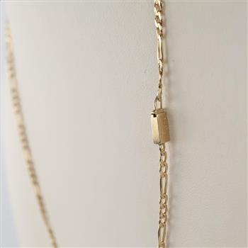 14kt Gold Figaro Link Necklace