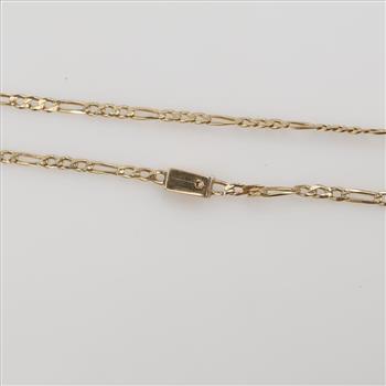 14kt Gold Figaro Link Necklace