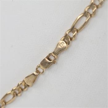 14kt Gold Figaro Link Necklace