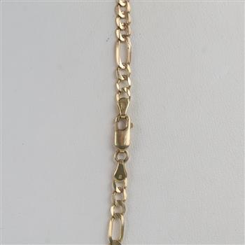 14kt Gold Figaro Link Necklace