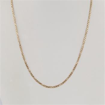 14kt Gold Figaro Link Necklace