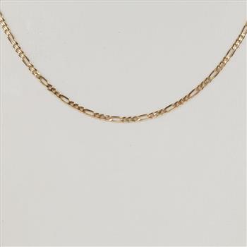 14kt Gold Figaro Link Necklace