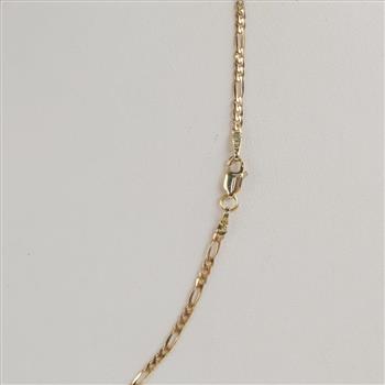 14kt Gold Figaro Link Necklace