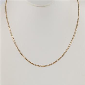 14kt Gold Figaro Link Necklace