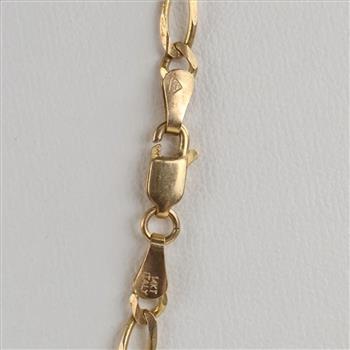 14kt Gold Figaro Link Necklace