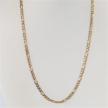 14kt Gold Figaro Link Necklace