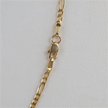 14kt Gold Figaro Link Necklace