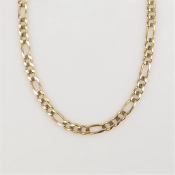 14kt Gold Figaro Link Necklace