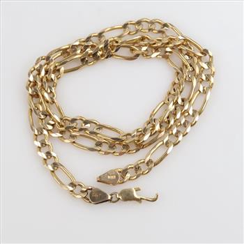 14kt Gold Figaro Link Necklace