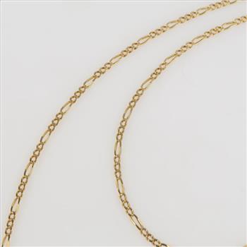 14kt Gold Figaro Link Necklace