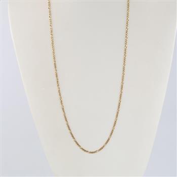 14kt Gold Figaro Link Necklace