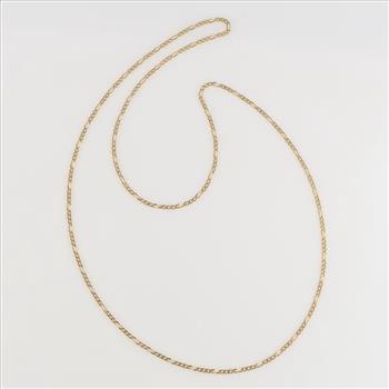 14kt Gold Figaro Link Necklace