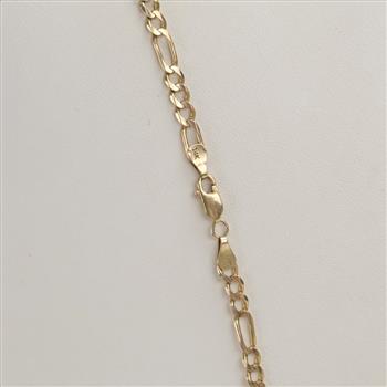 14kt Gold Figaro Link Necklace