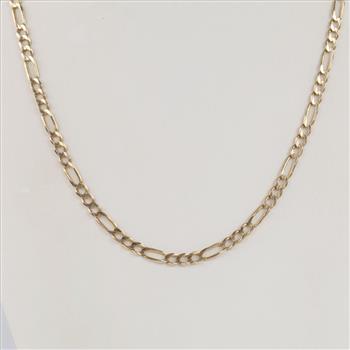 14kt Gold Figaro Link Necklace