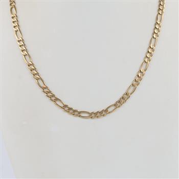 14kt Gold Figaro Link Necklace