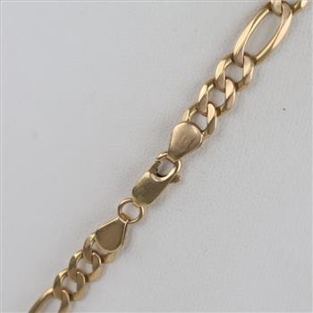 14kt Gold Figaro Link Necklace
