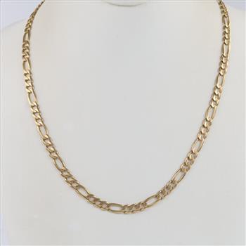 14kt Gold Figaro Link Necklace