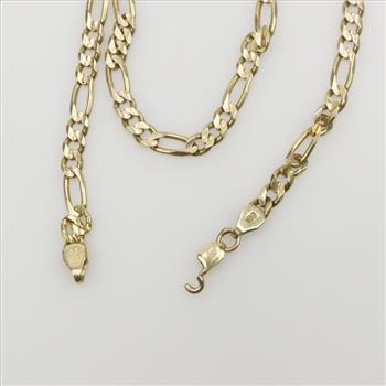 14kt Gold Figaro Necklace
